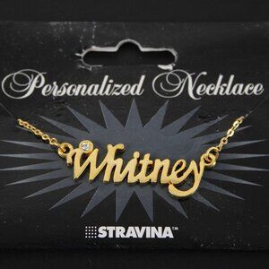 WHITNEY Goldtone Rhinestone Accent 14.5" w 4.5" Multi Ring Ext Necklace